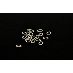  4mm oval jumpring silver plated (pack of 100)